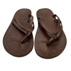 Olukai Women's U'I Sandals Brown Sz 6